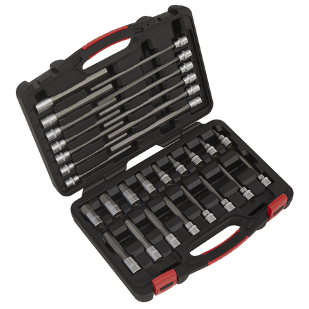 Sealey AK89000 30pc 3/8"Sq Drive Hex Socket Bit Set - Platinum Series