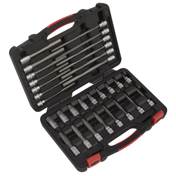 Sealey AK89000 30pc 3/8"Sq Drive Hex Socket Bit Set - Platinum Series