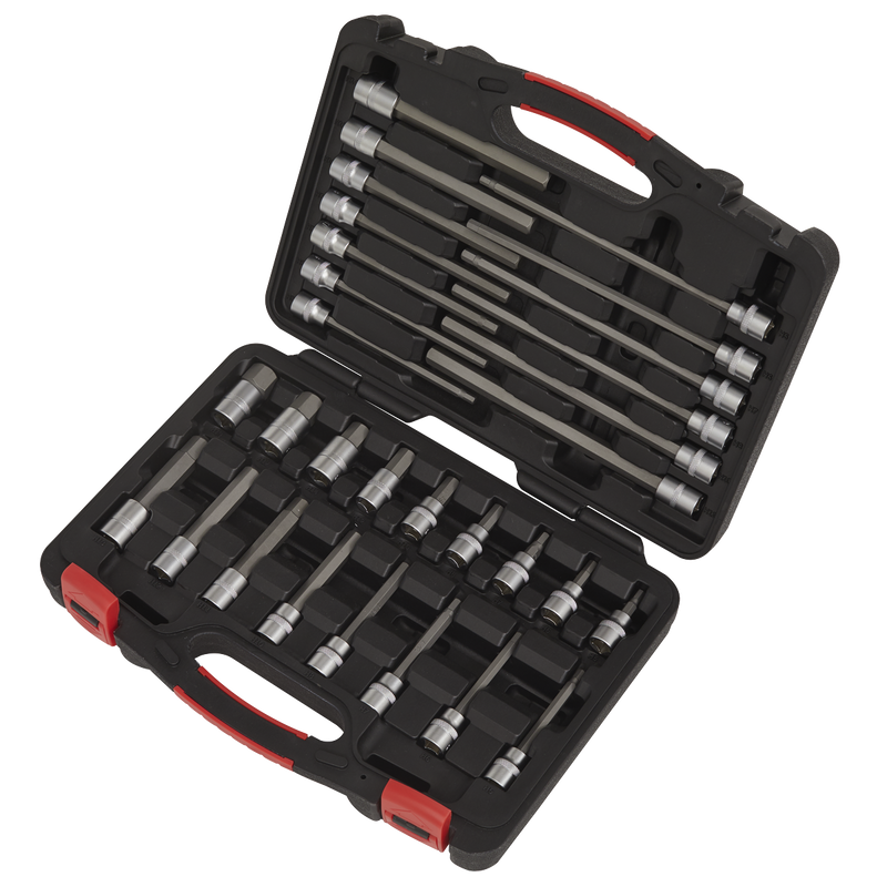 Sealey AK89000 30pc 3/8"Sq Drive Hex Socket Bit Set - Platinum Series