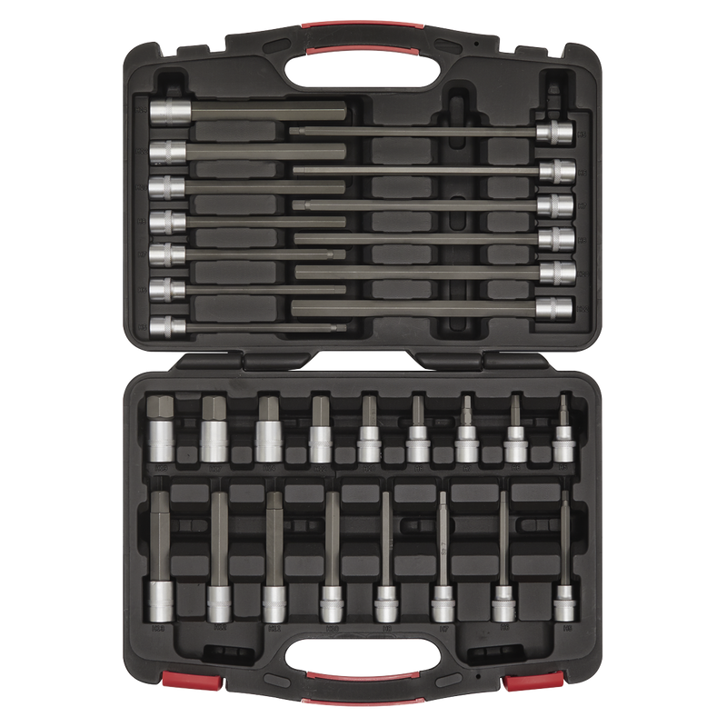 Sealey AK89000 30pc 3/8"Sq Drive Hex Socket Bit Set - Platinum Series