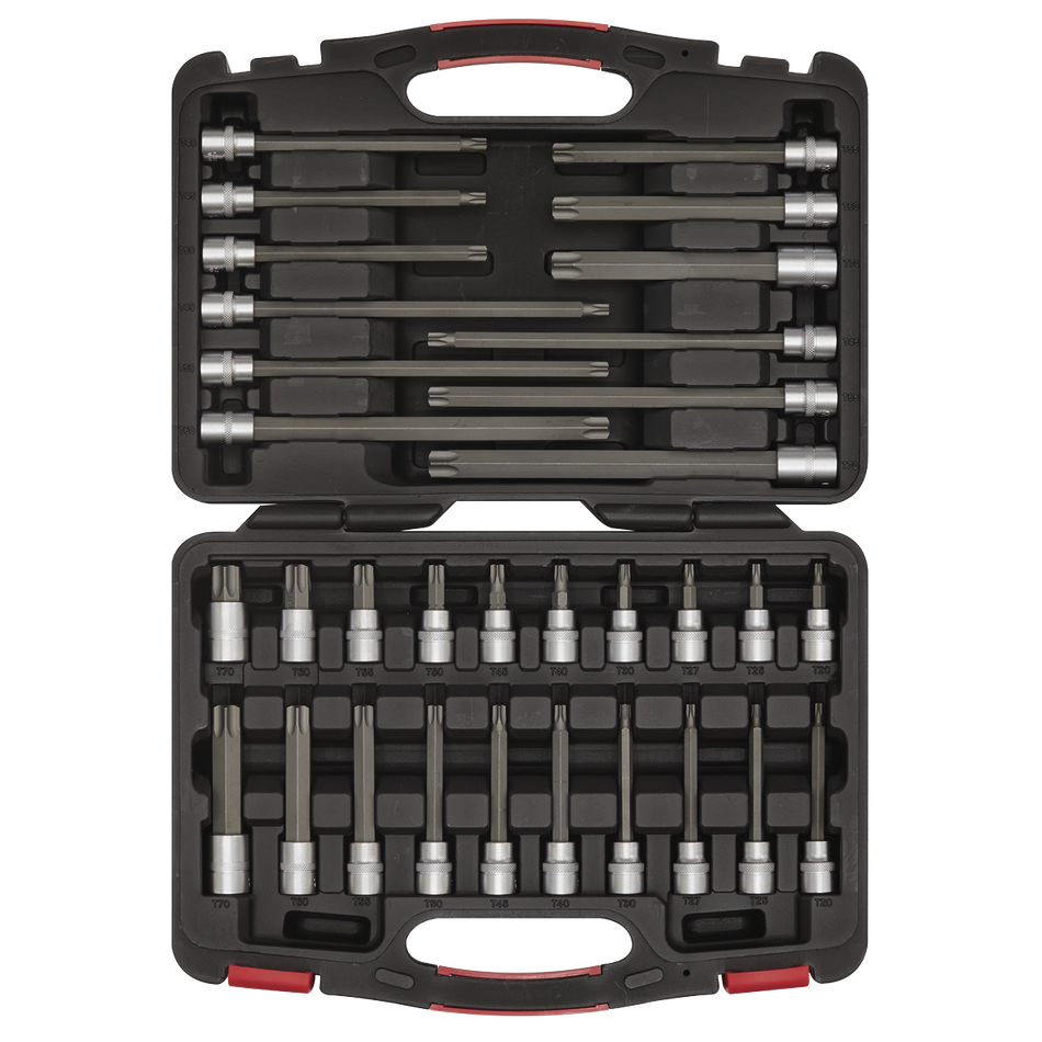 Sealey AK89001 32pc 3/8"Sq Drive TRX-Star* Socket Bit Set - Platinum Series