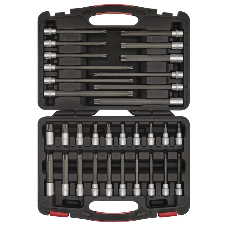 Sealey AK89001 32pc 3/8"Sq Drive TRX-Star* Socket Bit Set - Platinum Series