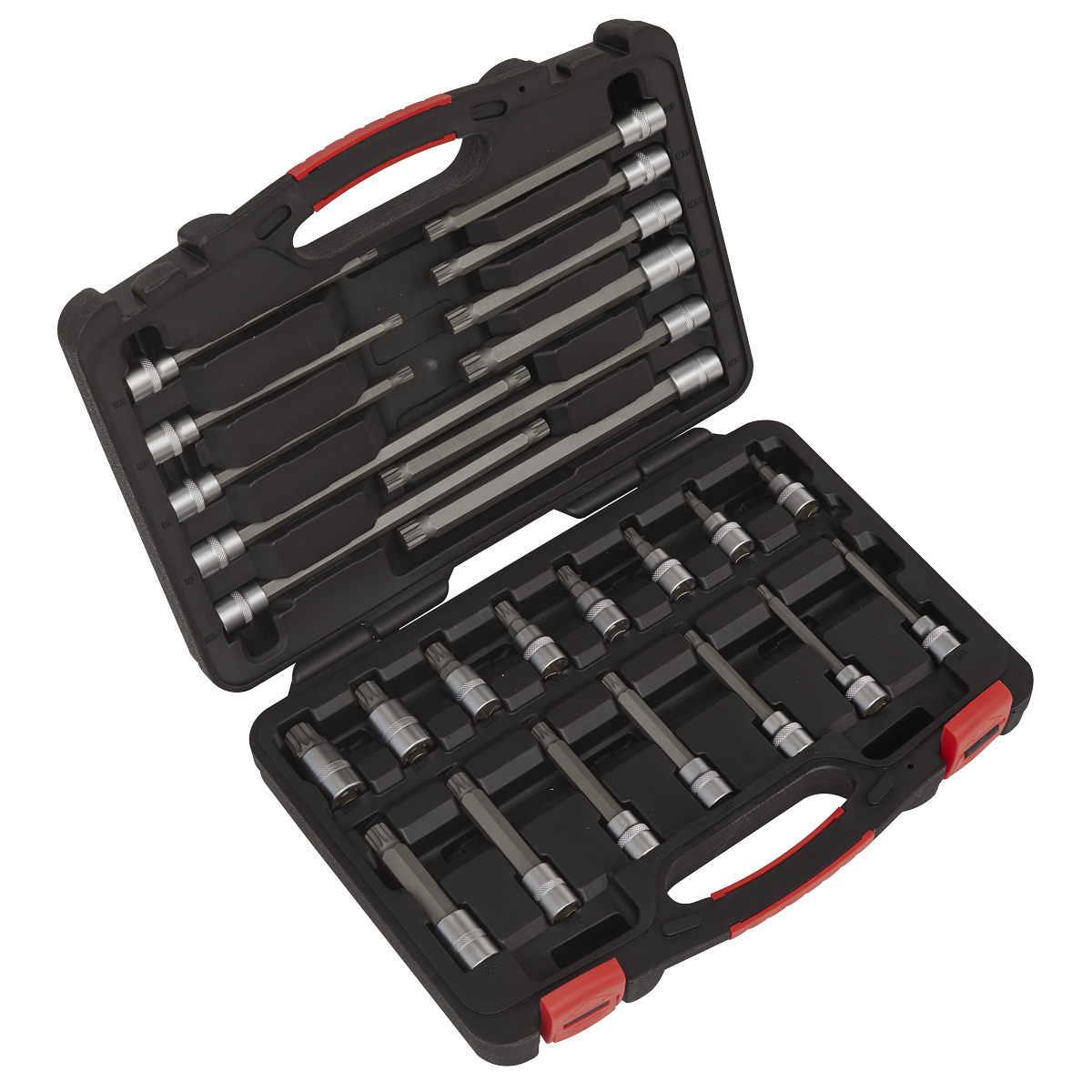 Sealey AK89002 26pc 3/8"Sq Drive Spline Socket Bit Set - Platinum Series