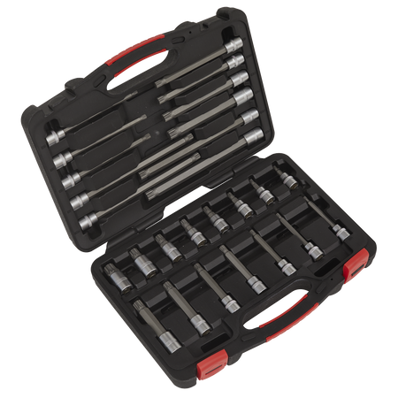 Sealey AK89002 26pc 3/8"Sq Drive Spline Socket Bit Set - Platinum Series