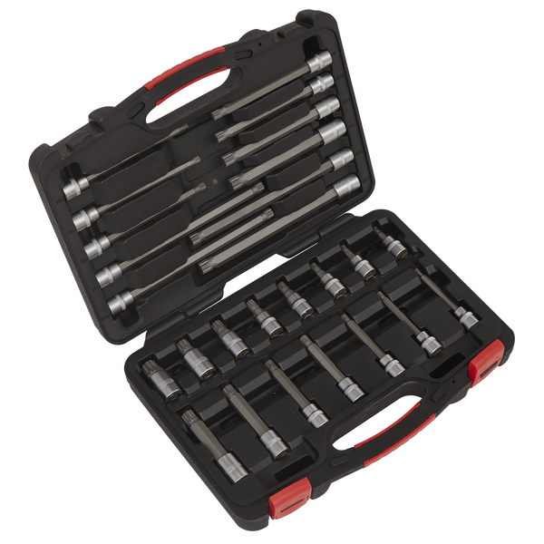 Sealey AK89002 26pc 3/8"Sq Drive Spline Socket Bit Set - Platinum Series