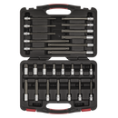 Sealey AK89002 26pc 3/8"Sq Drive Spline Socket Bit Set - Platinum Series