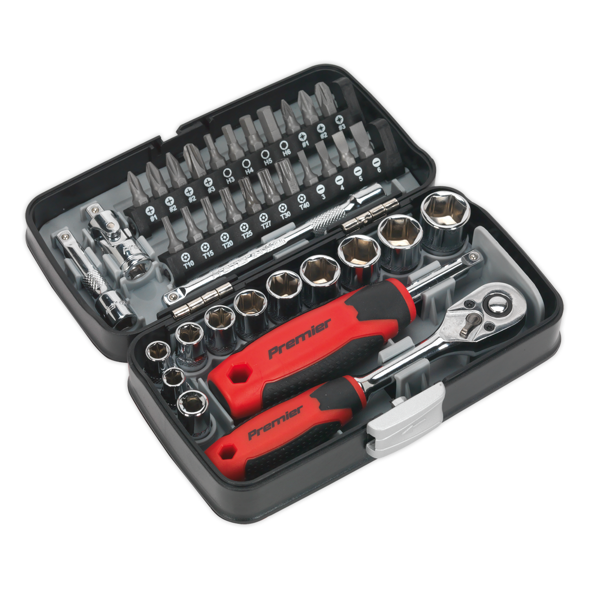 Sealey AK8945 38pc 1/4"Sq Drive Socket & Bit Set