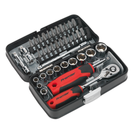 Sealey AK8945 38pc 1/4"Sq Drive Socket & Bit Set