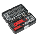 Sealey AK8945 38pc 1/4"Sq Drive Socket & Bit Set