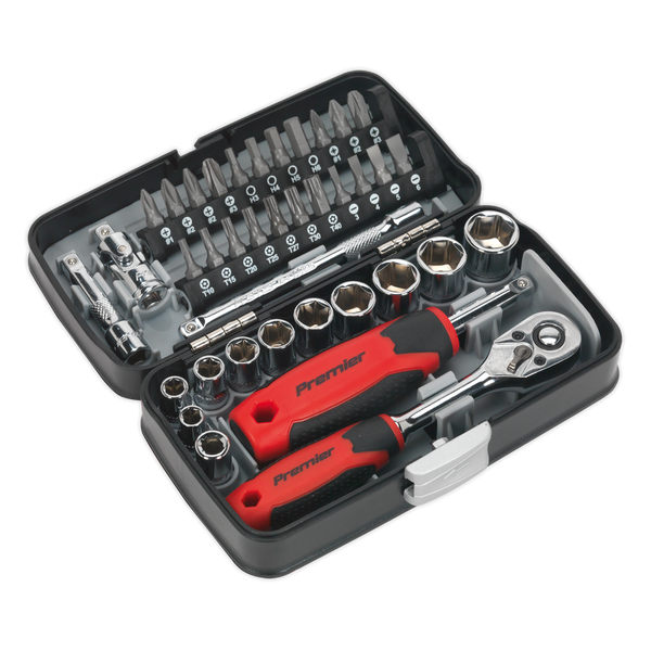 Sealey AK8945 38pc 1/4"Sq Drive Socket & Bit Set