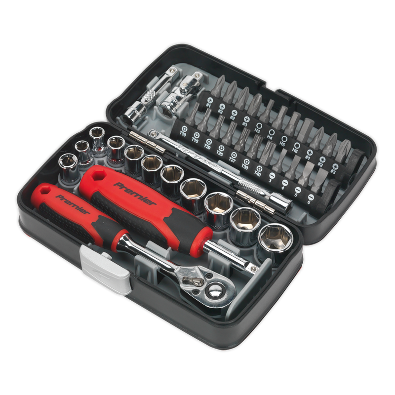 Sealey AK8945 38pc 1/4"Sq Drive Socket & Bit Set
