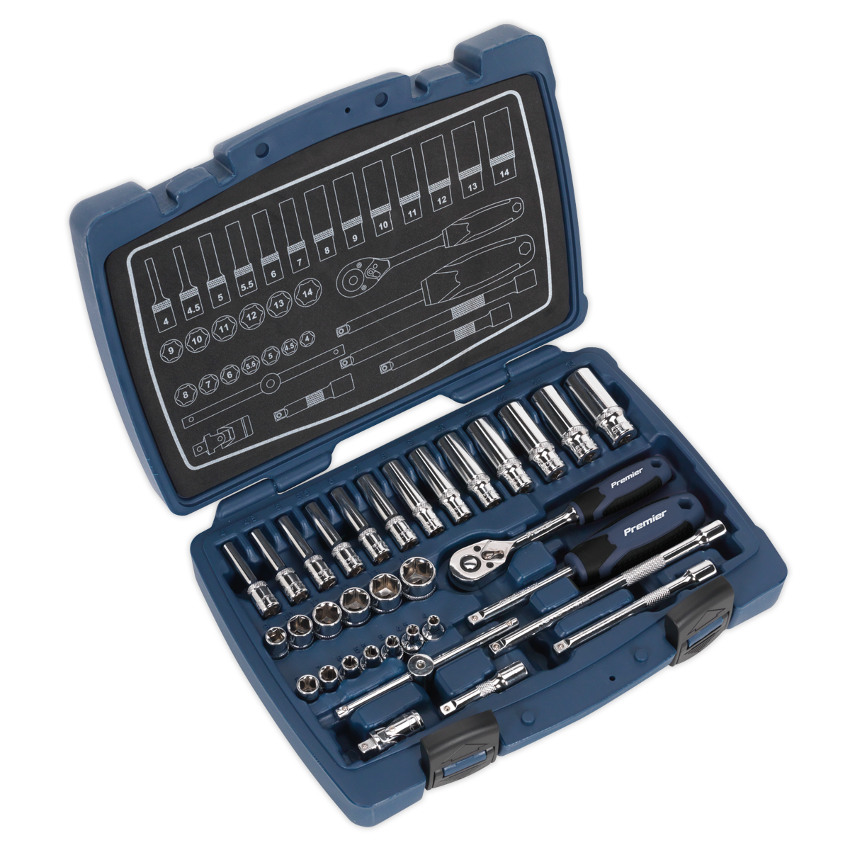 Sealey AK8990 33pc 1/4"Sq Drive Socket Set