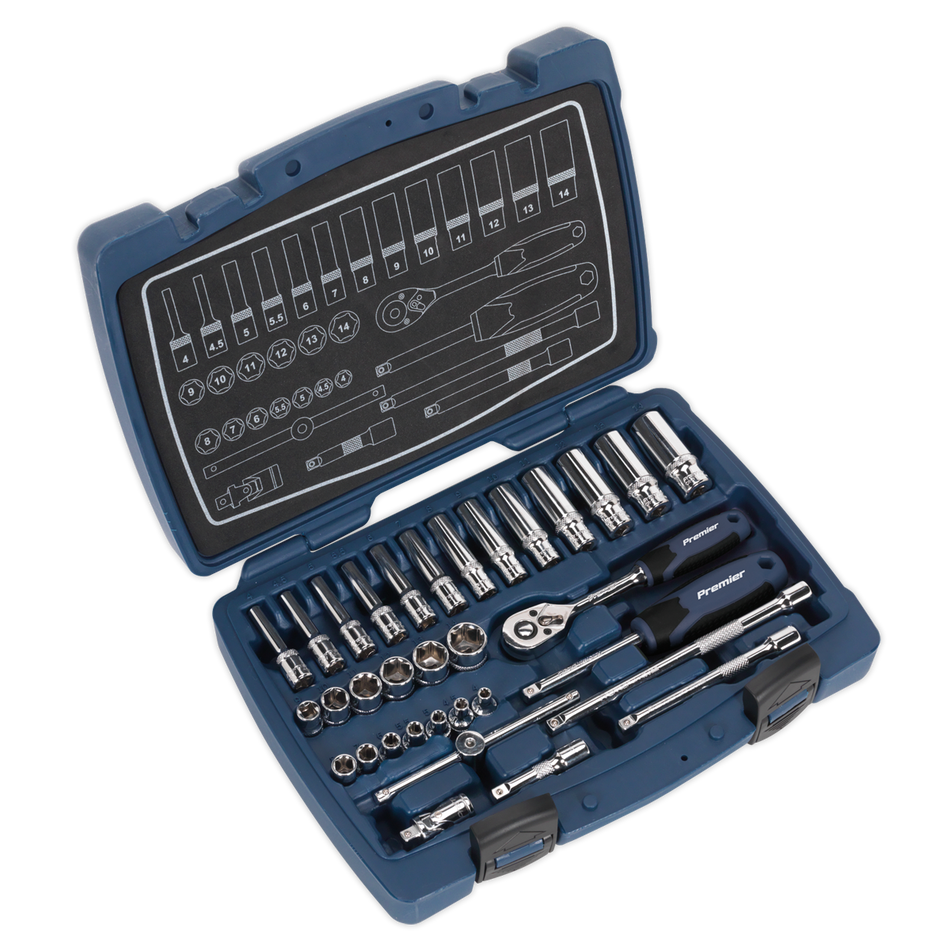 Sealey AK8990 33pc 1/4"Sq Drive Socket Set