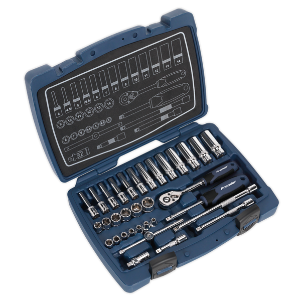 Sealey AK8990 33pc 1/4"Sq Drive Socket Set