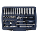 Sealey AK8990 33pc 1/4"Sq Drive Socket Set