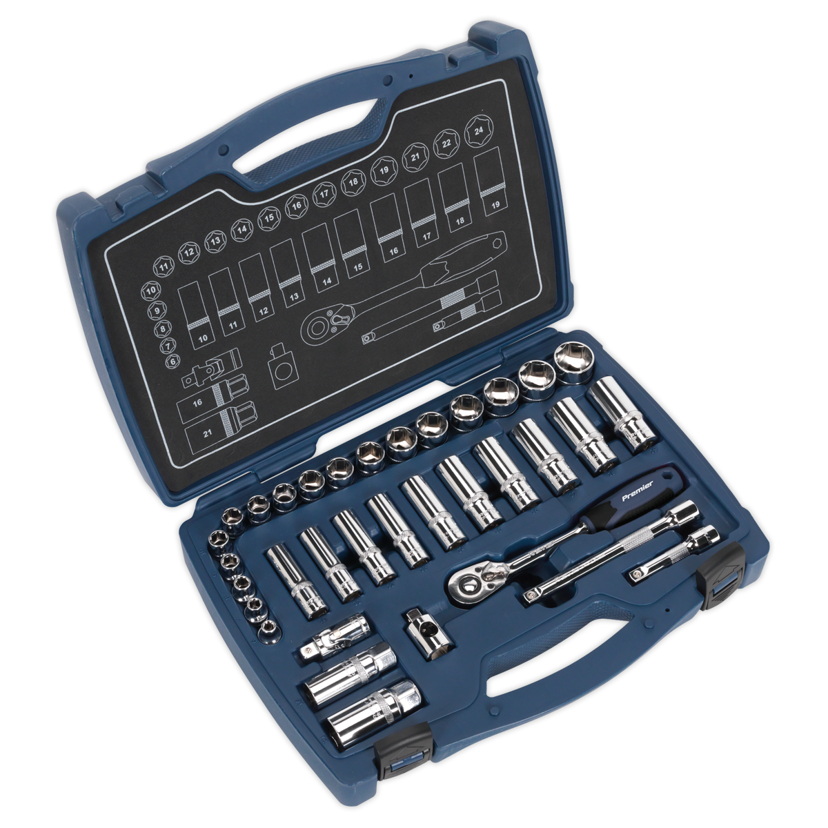 Sealey AK8991 34pc 3/8"Sq Drive Socket Set