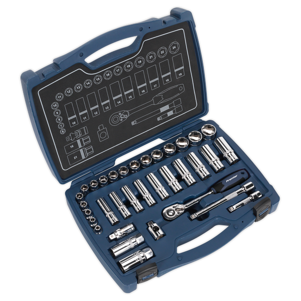 Sealey AK8991 34pc 3/8"Sq Drive Socket Set