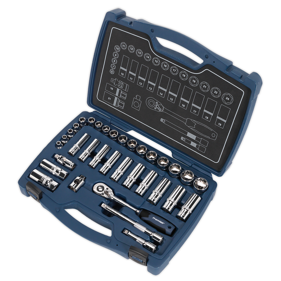 Sealey AK8991 34pc 3/8"Sq Drive Socket Set