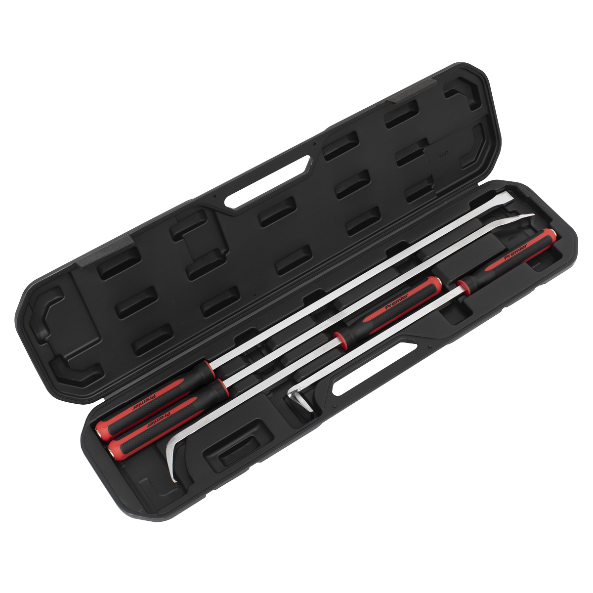 Sealey AK9100 4pc Heavy-Duty Pry Bar Set with Hammer Cap