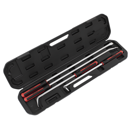 Sealey AK9100 4pc Heavy-Duty Pry Bar Set with Hammer Cap