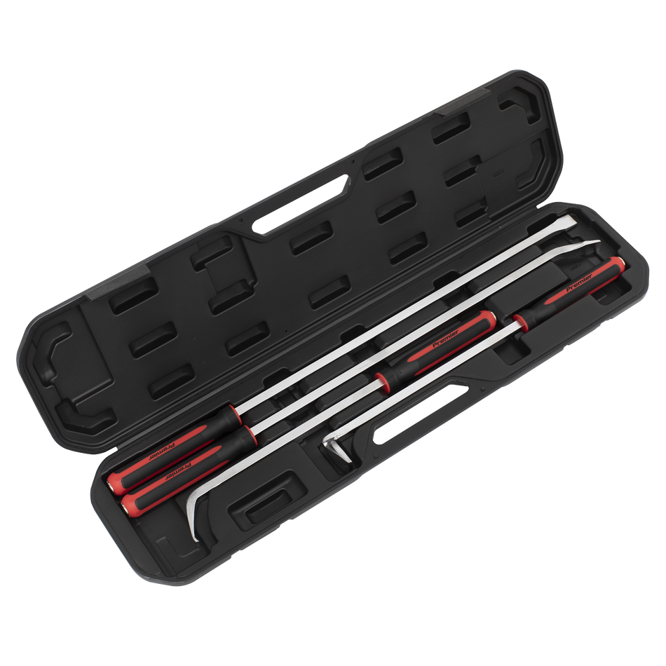 Sealey AK9100 4pc Heavy-Duty Pry Bar Set with Hammer Cap
