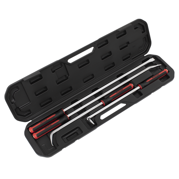 Sealey AK9100 4pc Heavy-Duty Pry Bar Set with Hammer Cap