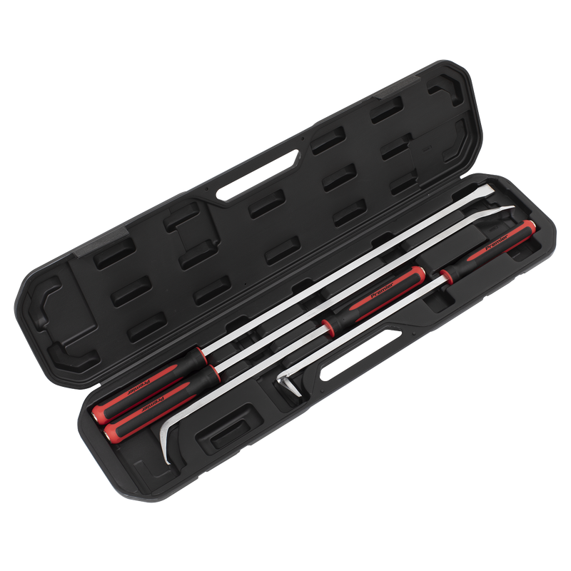 Sealey AK9100 4pc Heavy-Duty Pry Bar Set with Hammer Cap