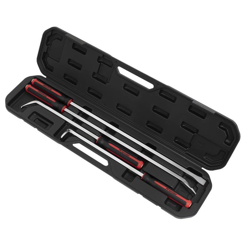 Sealey AK9100 4pc Heavy-Duty Pry Bar Set with Hammer Cap