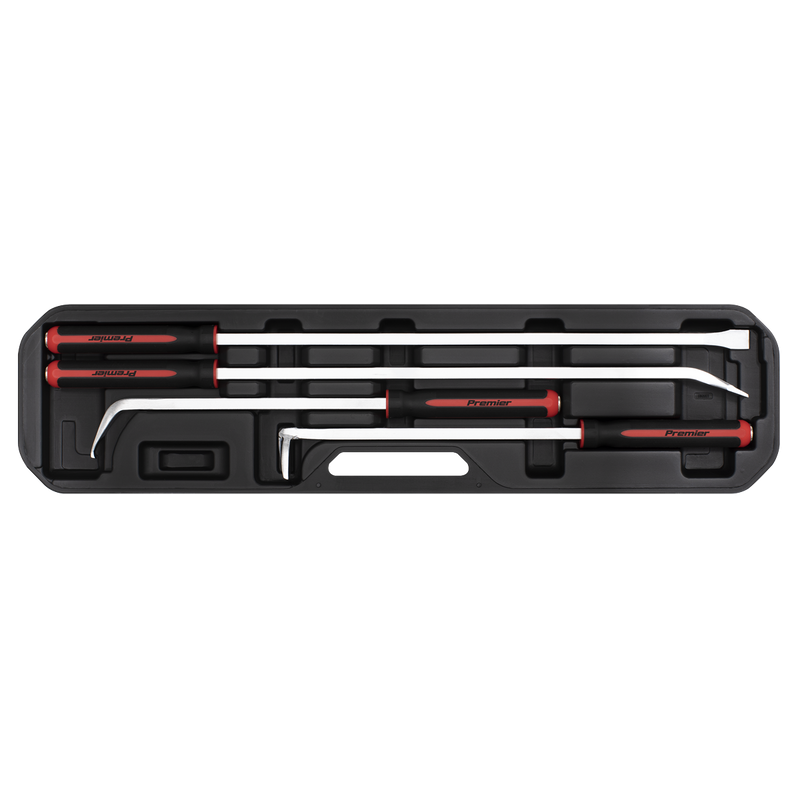 Sealey AK9100 4pc Heavy-Duty Pry Bar Set with Hammer Cap