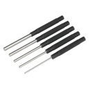 Sealey AK9124 5pc Long Pattern Parallel Pin Punch Set