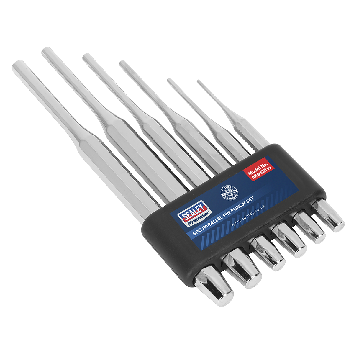 Sealey AK9128 6pc Parallel Pin Punch Set