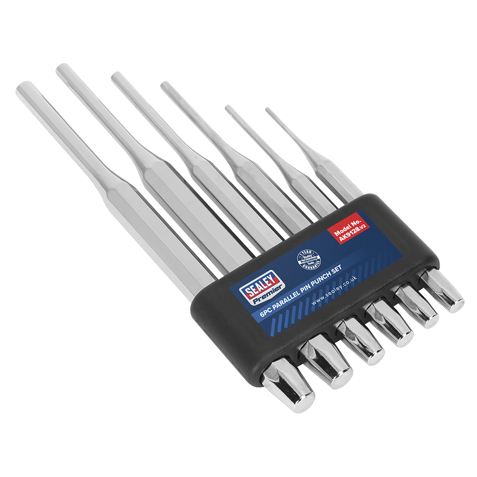 Sealey AK9128 6pc Parallel Pin Punch Set