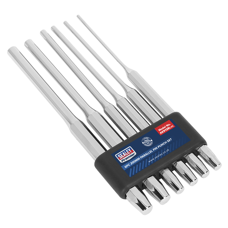Sealey AK9128L 6pc 200mm Parallel Pin Punch Set