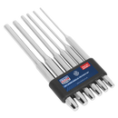 Sealey AK9128L 6pc 200mm Parallel Pin Punch Set