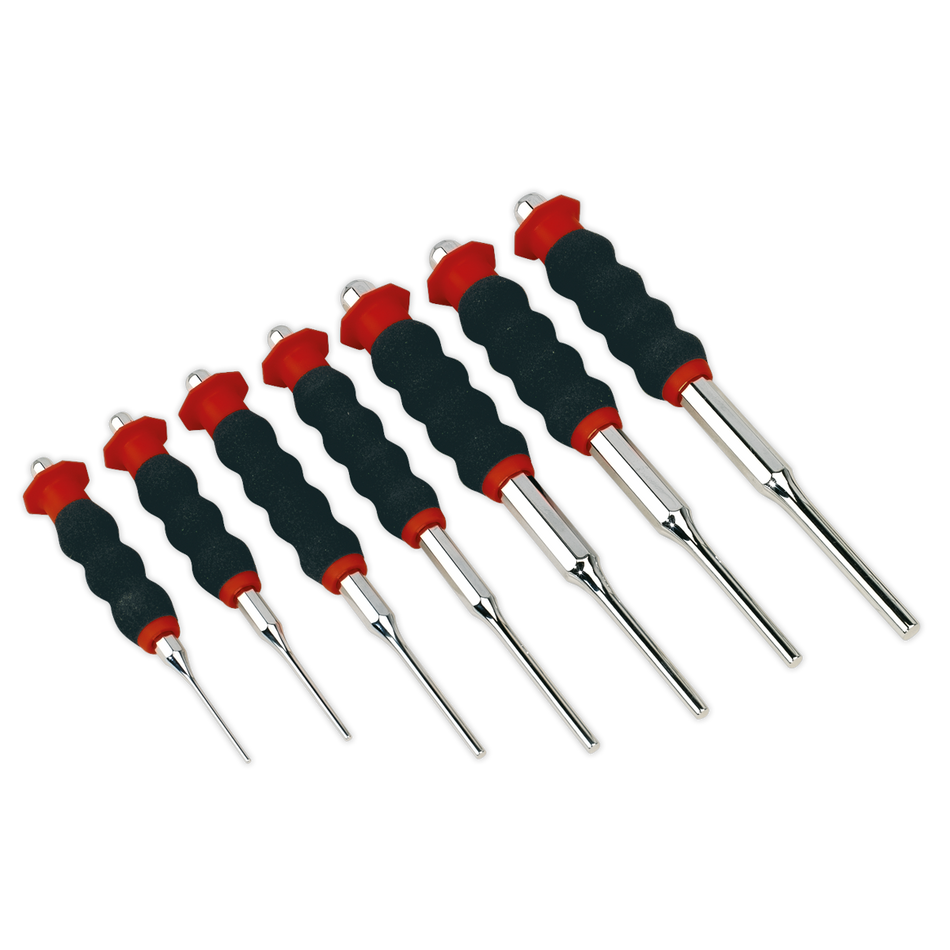 Sealey AK9131 7pc Sheathed Parallel Pin Punch Set