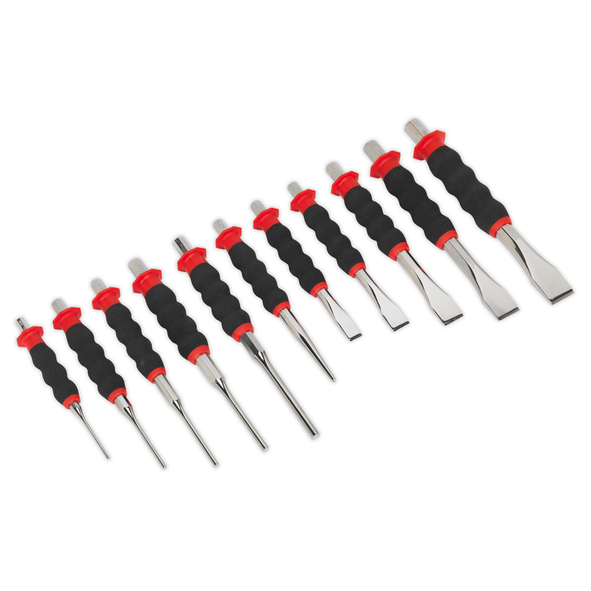 Sealey AK9135 11pc Sheathed Punch & Chisel Set