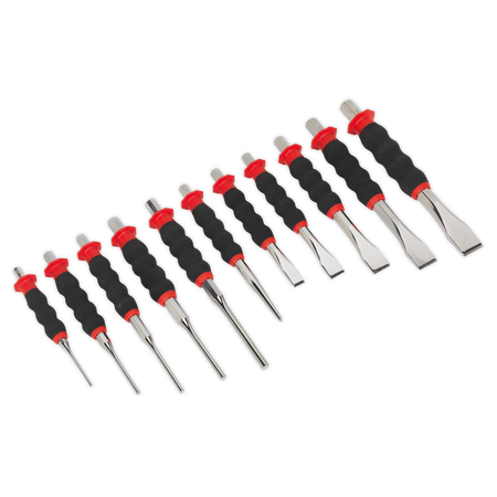 Sealey AK9135 11pc Sheathed Punch & Chisel Set