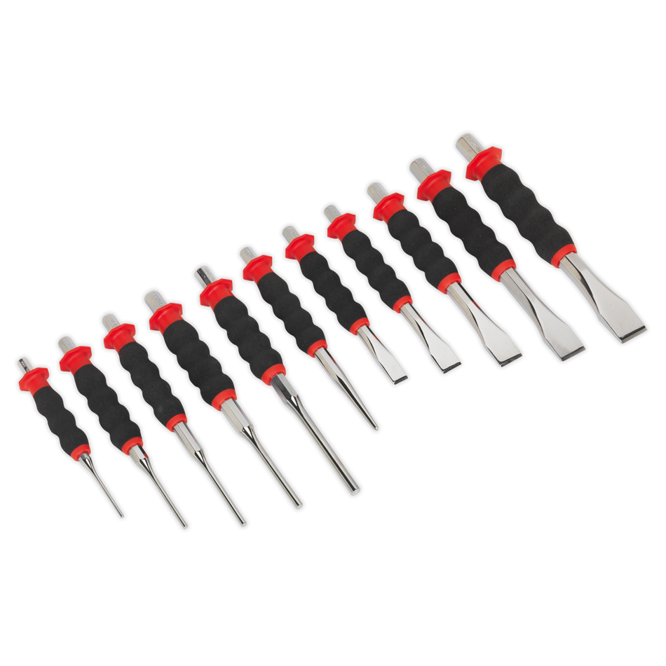 Sealey AK9135 11pc Sheathed Punch & Chisel Set