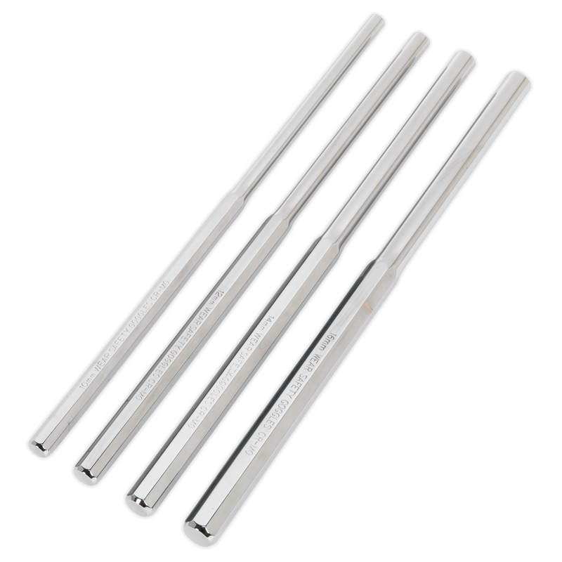 Sealey AK9147 4pc 350mm Extra-Long Parallel Pin Punch Set