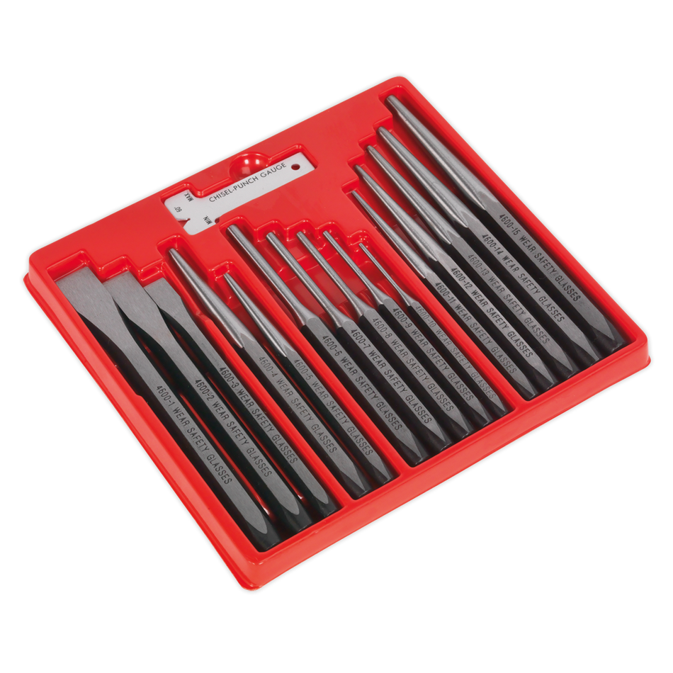Sealey AK9216 16pc Punch & Chisel Set