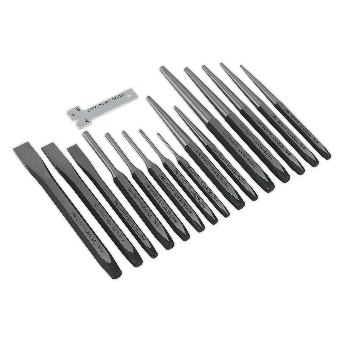 Sealey AK9216 16pc Punch & Chisel Set