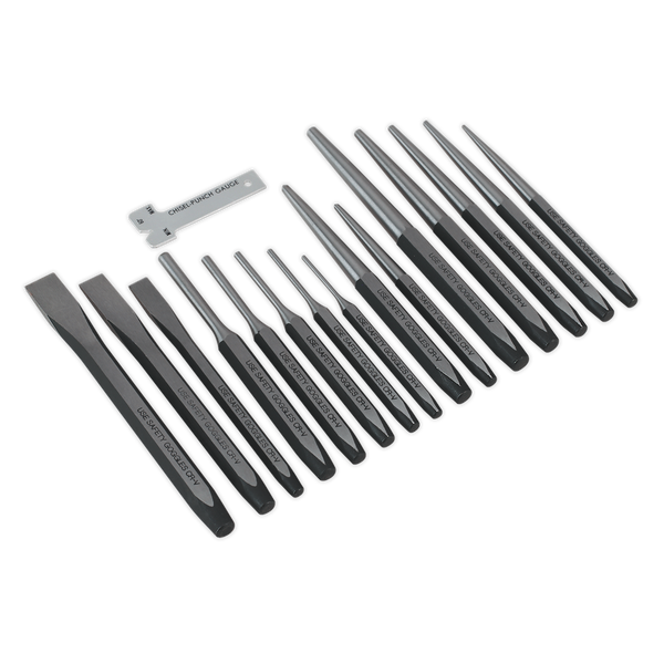 Sealey AK9216 16pc Punch & Chisel Set