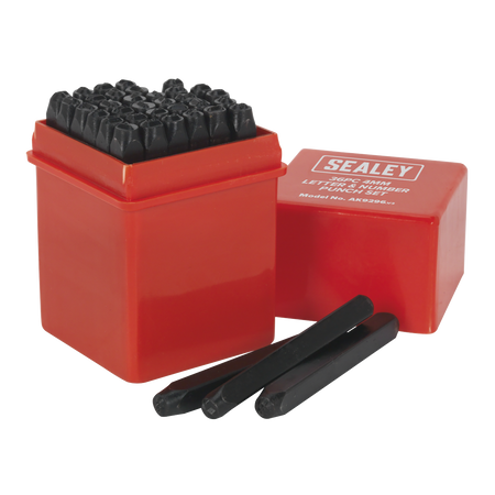 Sealey AK9296 36pc 4mm Letter & Number Punch Set
