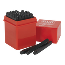 Sealey AK9296 36pc 4mm Letter & Number Punch Set