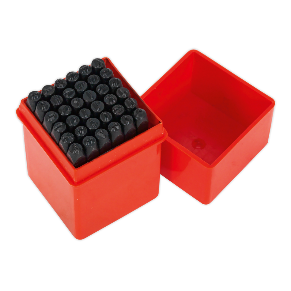 Sealey AK9296 36pc 4mm Letter & Number Punch Set