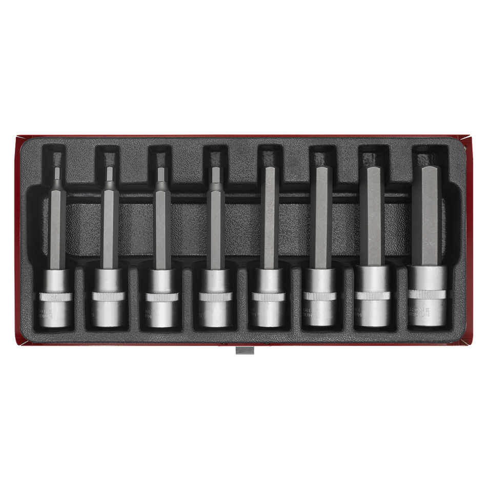 Sealey AK9310 8pc 1/2"Sq Drive Hex Socket Bit Set