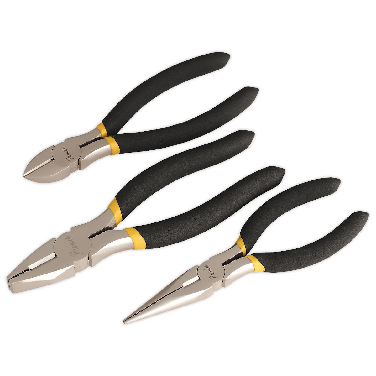 Sealey AK9333 3pc Pliers Set Ni-Fe Finish