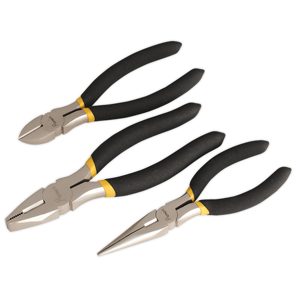 Sealey AK9333 3pc Pliers Set Ni-Fe Finish