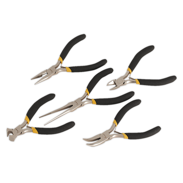 Sealey AK937 5pc Mini Pliers Set Ni-Fe Finish