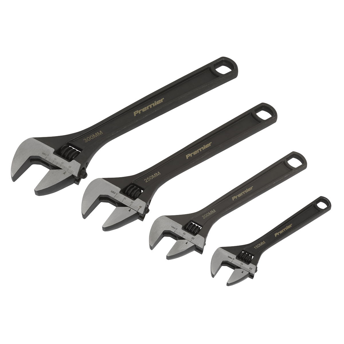 Sealey AK9567 4pc Adjustable Wrench Set